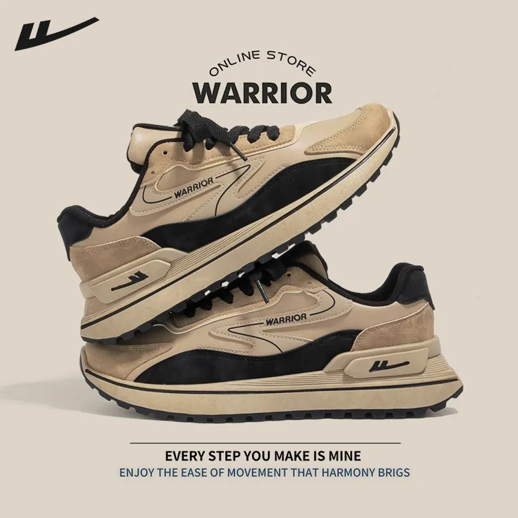 回力运动鞋男鞋2025秋季新款百搭潮鞋休闲厚底皮面时尚男款老爹鞋