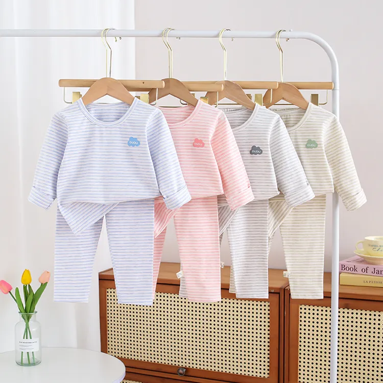 儿童睡衣秋衣秋裤两件套纯棉早秋套装2025新款家居服男女童空调服