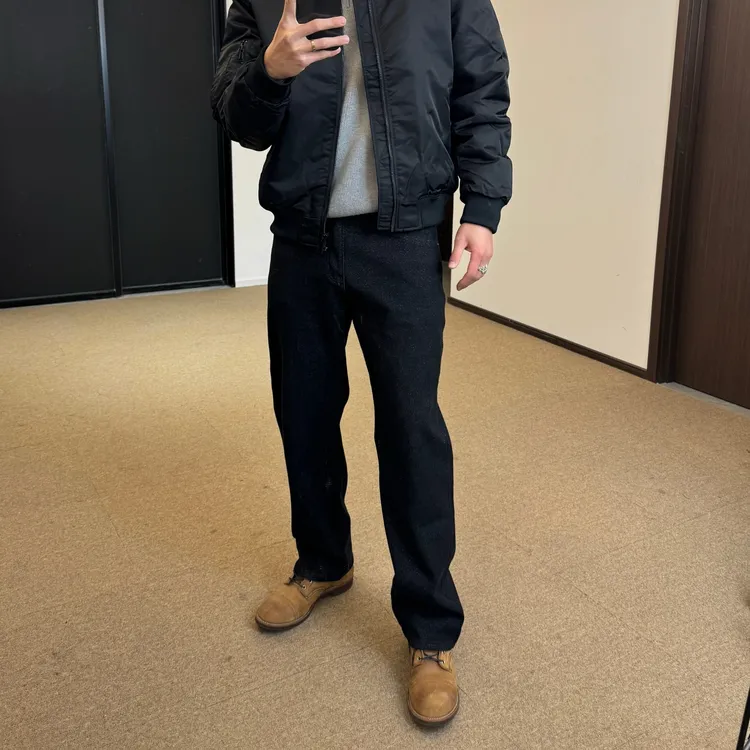 tillthedawn老钱风毛呢加厚牛仔裤秋冬男弹力cleanfit休闲直筒裤