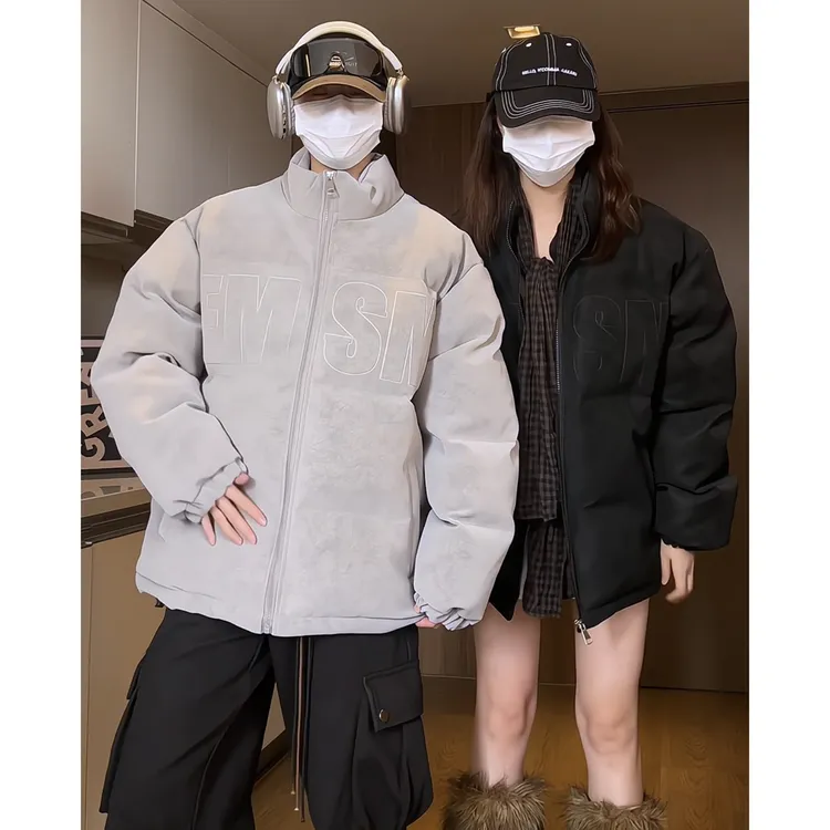 棉服男款冬季立领加厚立领扎染棉衣外套宽松保暖皮棉服情侣百搭