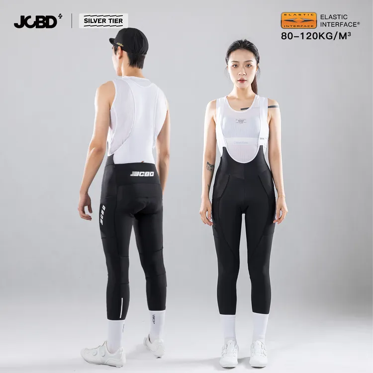 JCBD锋驰秋冬抓绒骑行背带长裤双箭头男女款加厚保暖公路自行车裤