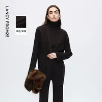 朗姿羊毛气质老钱风针织衫/马甲/裤子高级感通勤2025年冬季新款女