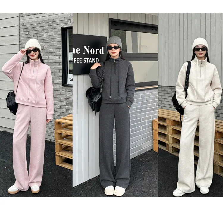 「羊毛蚕丝小暖炉」2026新款慵懒时尚休闲套装JY1038A/ZK