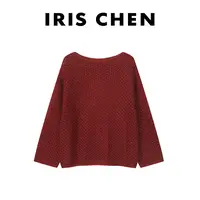 现货IRIS CHEN 摩西 2025秋冬“马海羊毛”镂空亮丝线针织衫25SY690