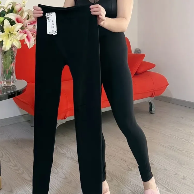 女高腰打底裤显瘦弹力修身女士外穿长裤瑜伽时尚休闲紧身黑色高弹