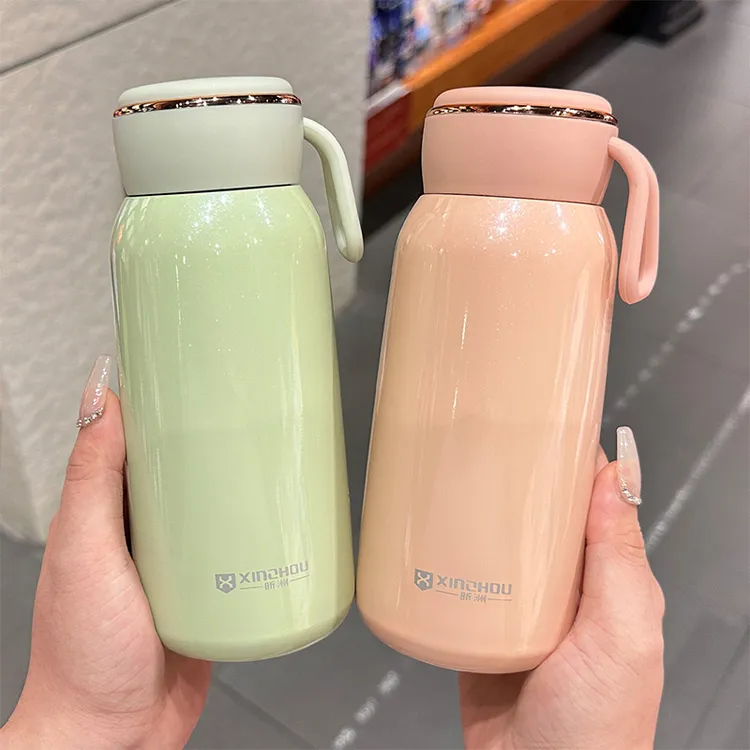 简约保温杯女生高颜值水杯轻奢小巧新款情侣水杯男带茶隔泡茶杯子