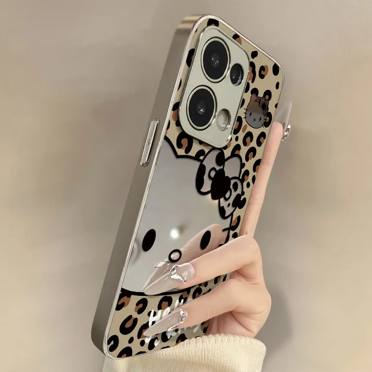 豹纹kt适用OPPOReno15手机壳reno14Pro全包硅胶高级findx9pro防摔