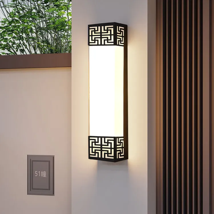 新中式壁灯入户门前灯门顶灯吉祥万福门头壁灯大门柱子灯阳台墙灯