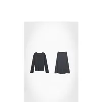 25孤品40%120-180舒适透气T恤加半身裙亚麻套装【55%亚麻 】ACSX102