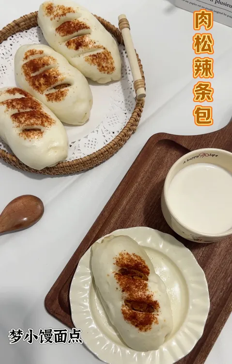 梦小馒•【肉松辣条包】营养早餐午餐手作花式馒头营养速食