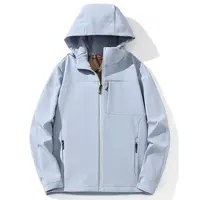 新款软壳登山连帽冲锋衣情侣款春秋季潮牌户外修身夹克休闲外套