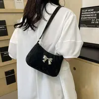2025春季新款蝴蝶结高级洋气时尚单肩链条爆款简约腋下包包包女