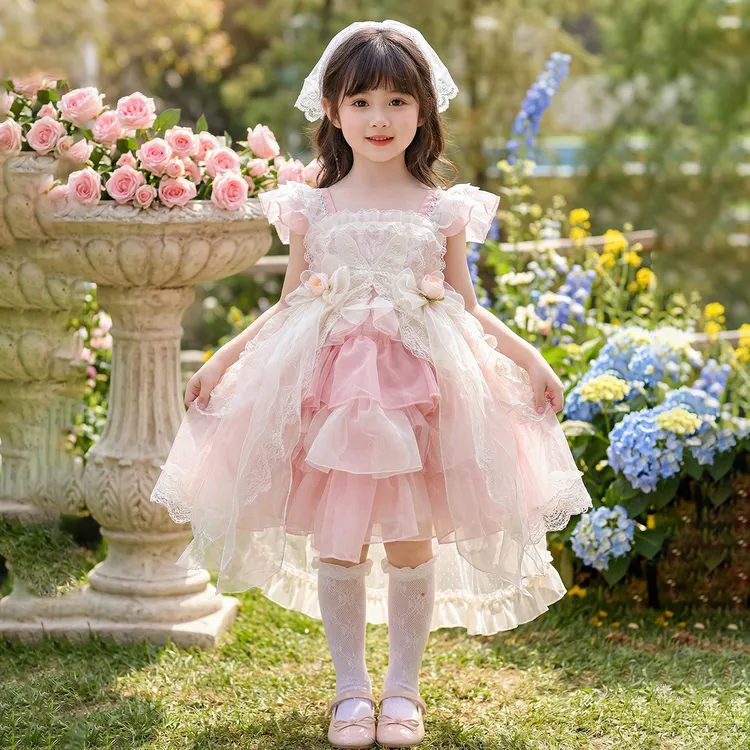 女童洛丽塔公主裙2026夏新款女宝宝生日礼服梦呓蝶蝴蝶公主连衣裙