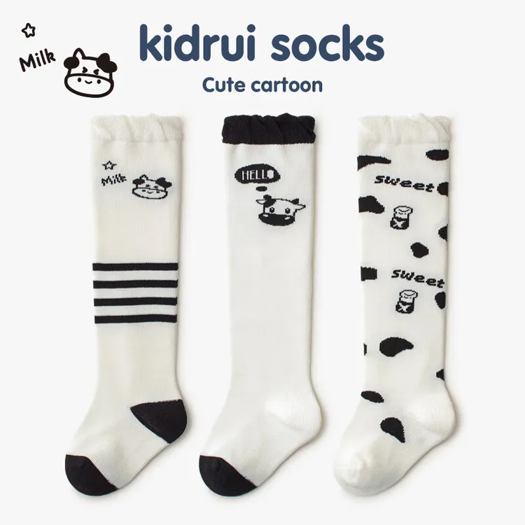 喜得瑞婴儿长筒袜春秋棉质新生幼儿卡通可爱松口不勒无骨儿童长袜