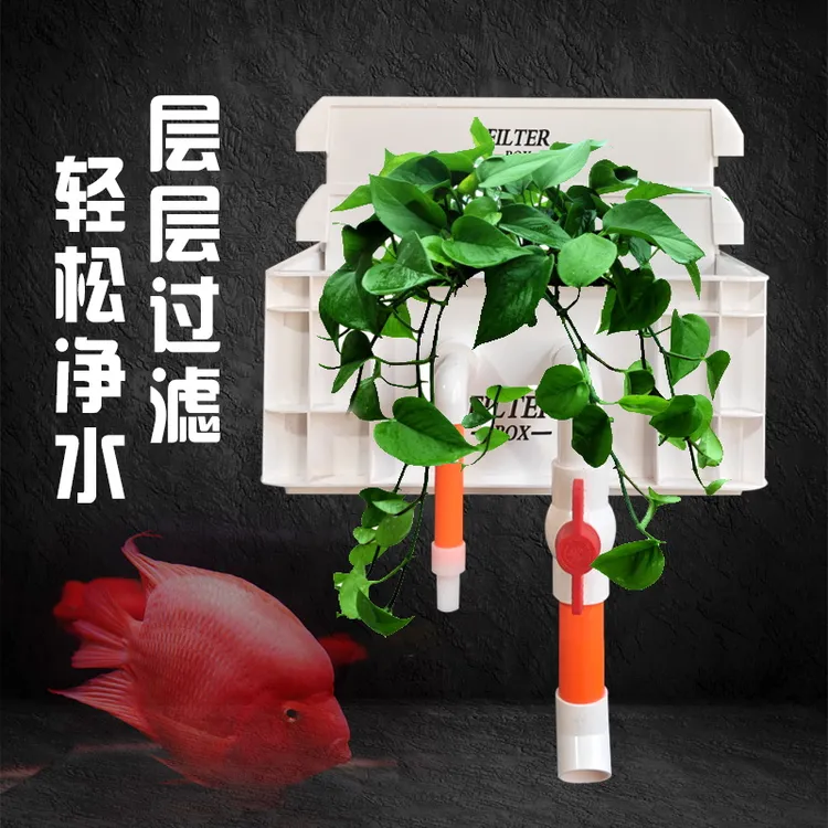 龟缸鱼缸过滤箱滴流箱周转箱过滤盒滴流盒外置滤材水培水草