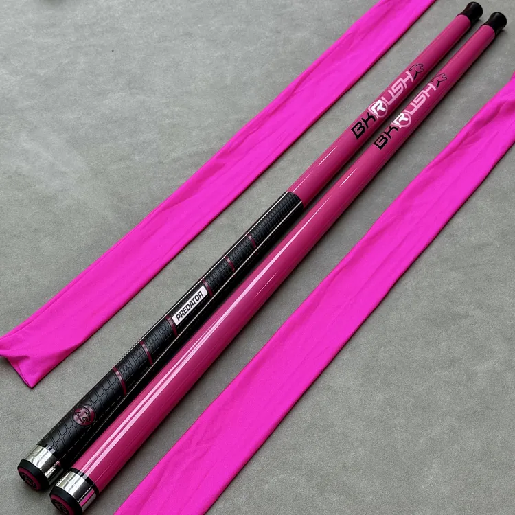 新款美洲豹粉色Bkrush光把胶把冲杆 碳纤维黑科技台球杆