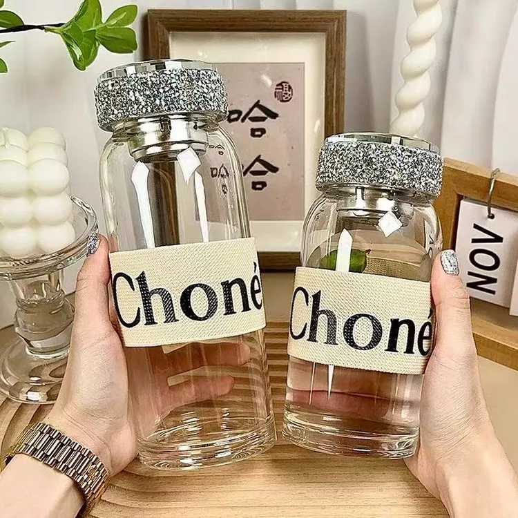 水杯高硼硅玻璃杯耐高温高档泡茶杯网红耐热便携创意家用男士简约