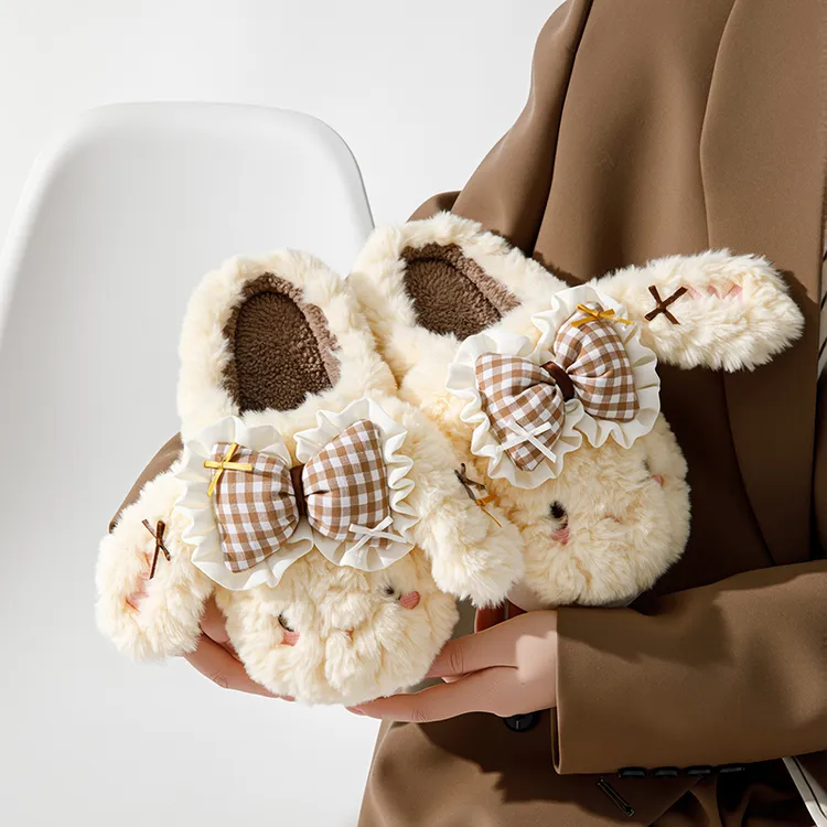 超暖超可爱~！卡通小狗棉拖鞋厚底毛绒棉拖女款秋冬季居家保暖防滑