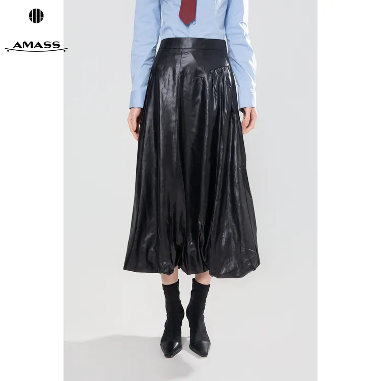 AMASS/阿玛施早春新款时尚气质复古法式中腰轻熟风半身裙女520055