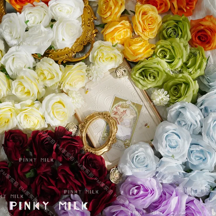 PM家大朵玫瑰谷美装饰痛板材料痛包填充物绢花道具假花吧唧配件