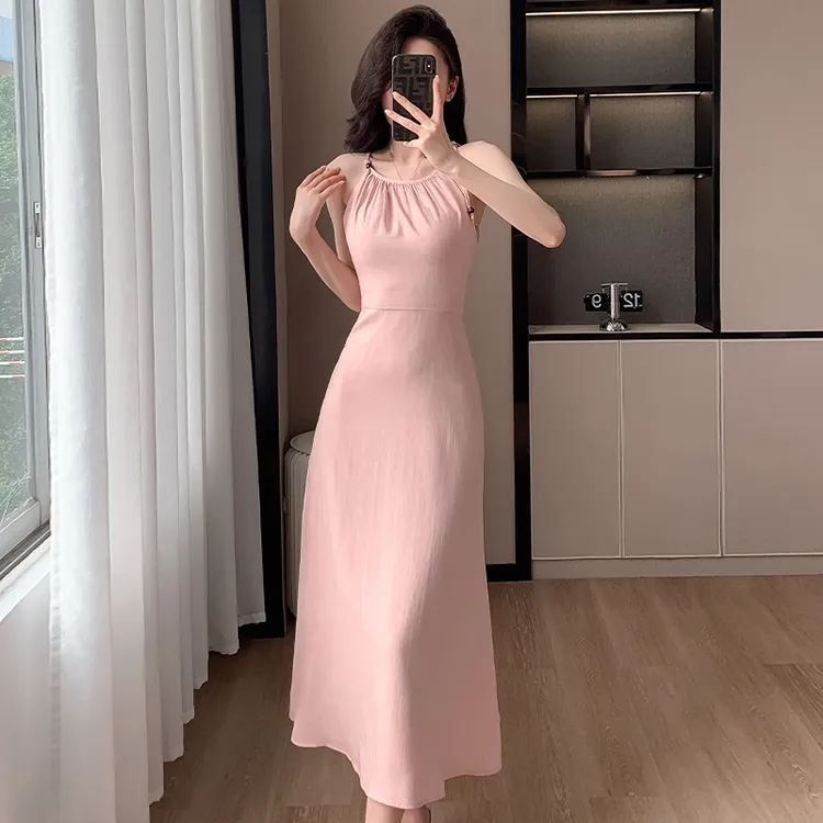 2025法式新款夏季复古气质度假风显瘦茶歇连衣裙