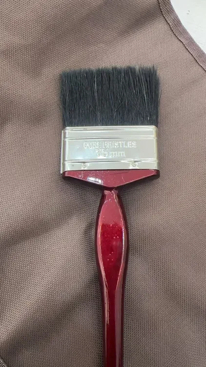 一支红柄银管黑色大刷子硬毛红色丙烯油画厂家直销外贸出口猪鬃