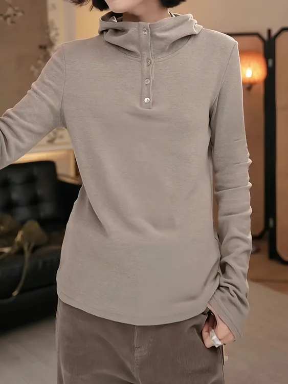 双面绒保暖连帽卫衣女2025秋冬新款时尚洋气长袖打底衫百搭上衣潮