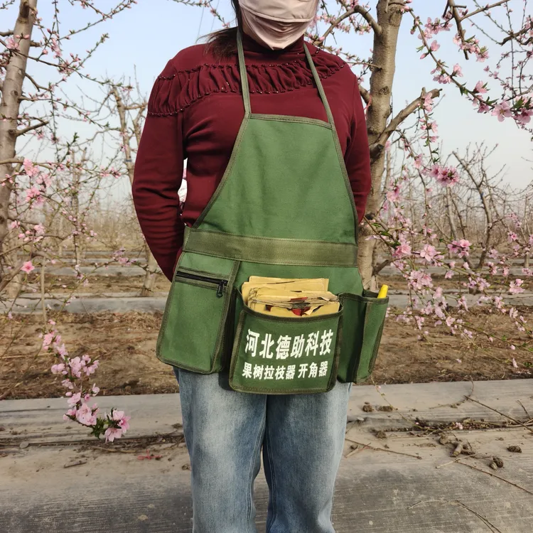 新款挂脖围裙式套袋工具包帆布材质结实耐用卡扣设计腰带加宽