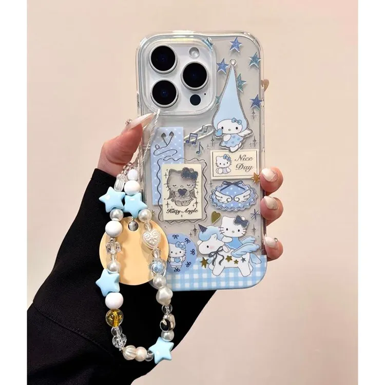 奥菲顿爱心天使kitty挂链适用苹果16手机壳华为p70vivo小米15oppo