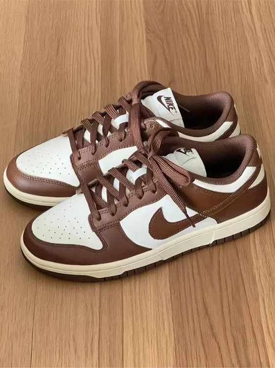 NIKE耐克官方 DUNK LOW 男女同款白棕色复古运动休闲板鞋官方正品