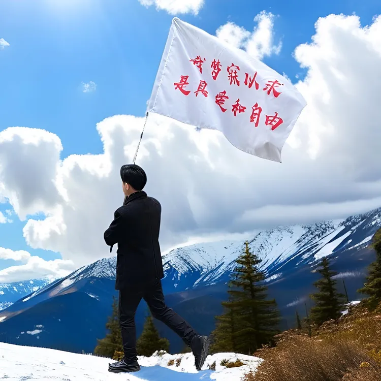 登山旗帜定做打卡拍照旗厂家设计制作成都发货