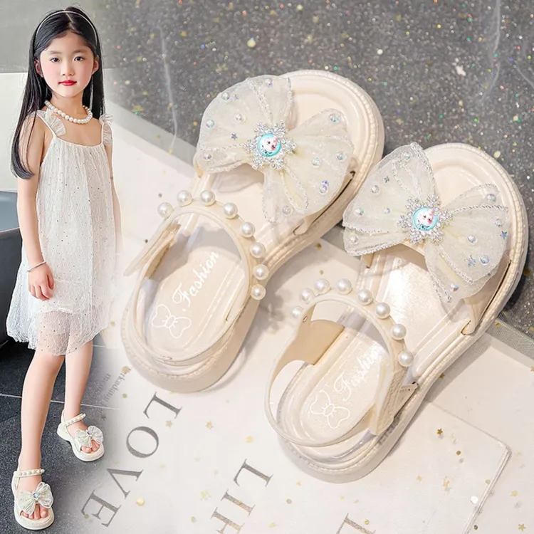 新爱莎公主凉鞋夏季新款韩版女童凉鞋时尚洋气软底中大童女孩凉鞋