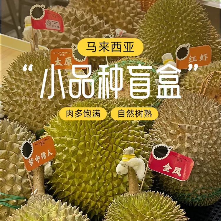 【小品种盲盒】马来西亚空运鲜果小品种盲盒榴莲带壳顺丰空运包邮