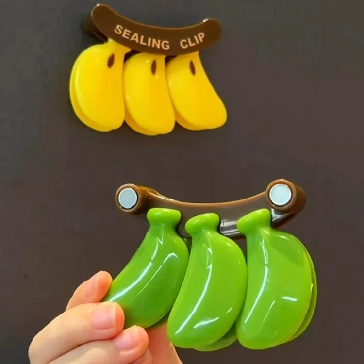 保鲜夹厨房食物调料袋夹子香蕉封口夹冰箱磁吸密封夹零食品袋防潮