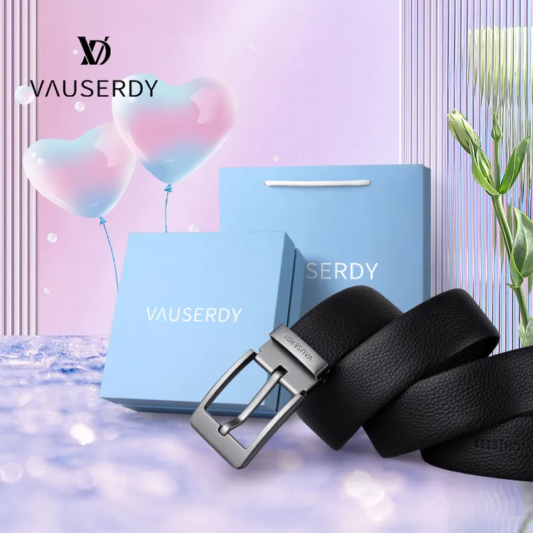 英国VAUSERDY范赛迪男士皮带真皮休闲皮带男百搭简约轻奢新款腰带