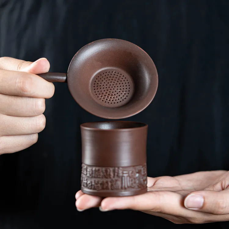 陶瓷茶漏茶滤器创意茶宠家用茶叶全瓷过滤网日式功夫茶具茶道配件