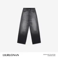 LIURUONAN | 9.28四周年 【雨天牛仔裤】复古水洗秋冬显瘦阔腿裤