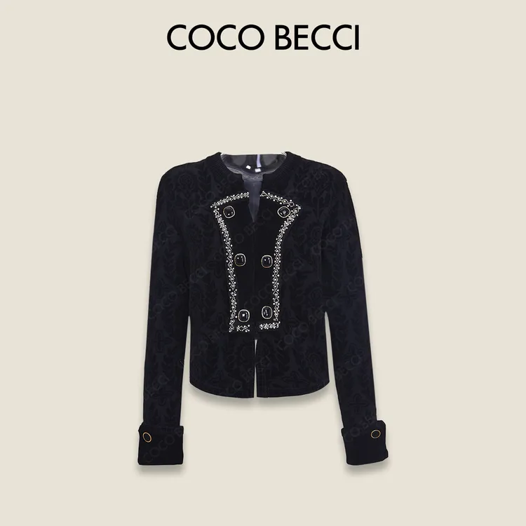 COCO BECCI【千金归来】复古宫廷优雅精致名媛针织开衫CFXYC231060