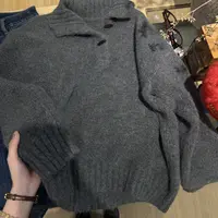 【dd】高级调性翻领羊驼毛高质量厚实款套头毛衣杭州货~