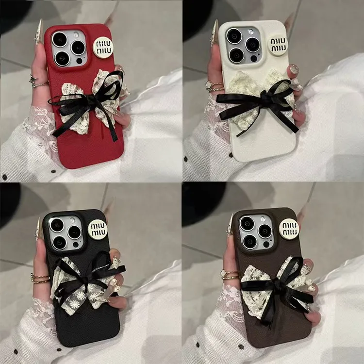 DIY蝴蝶结适用苹果17手机壳13/14ProMax卡通iPhone16/INS风17P