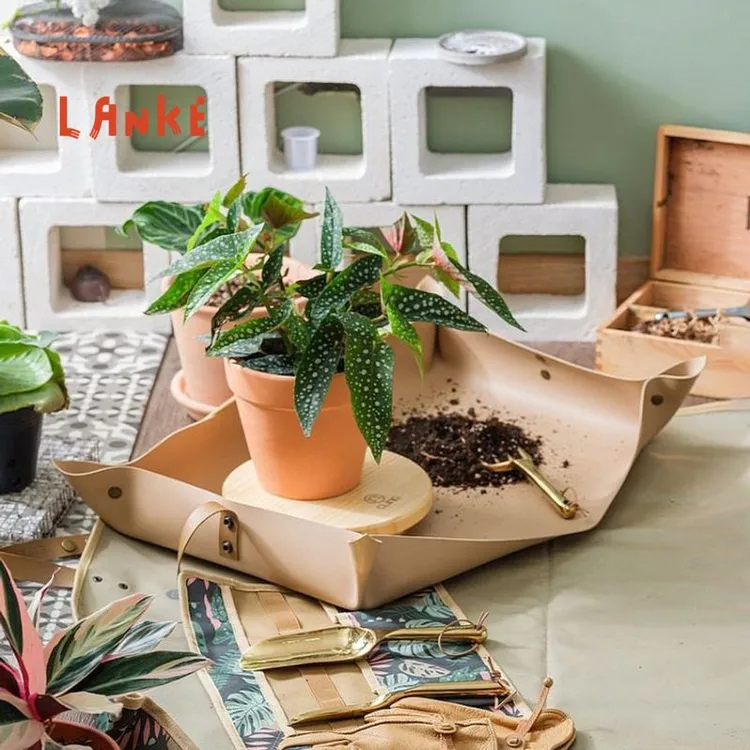 家居小花园皮革植物换盆垫园艺移栽操作垫地垫花盆养殖地垫