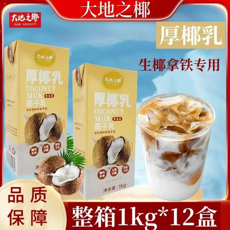 大地之椰厚椰乳12盒 杨枝甘露生椰拿铁 植物蛋白西瓜椰椰奶茶原料