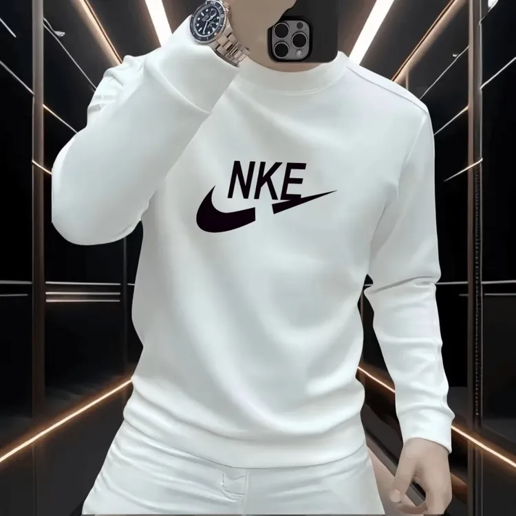 美式潮牌时尚加绒卫衣男装2025秋冬季新款圆领运动休闲长袖套头衫