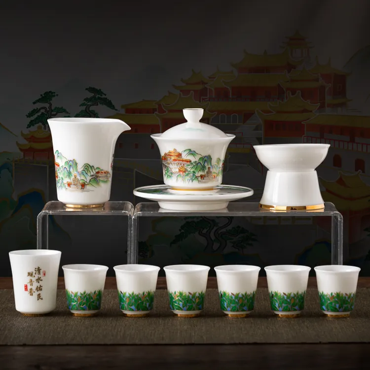 徐建勇原创 安溪印象茶具套组 整套茶具 白瓷茶具