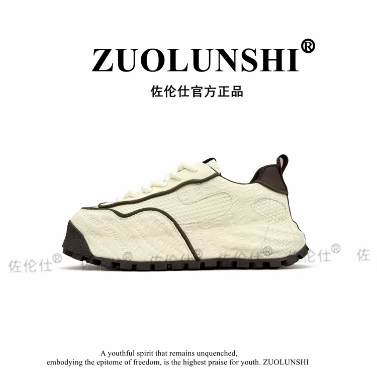 佐伦仕男鞋2025时尚潮流百搭厚底低帮休闲运动舒适透气秋季潮鞋