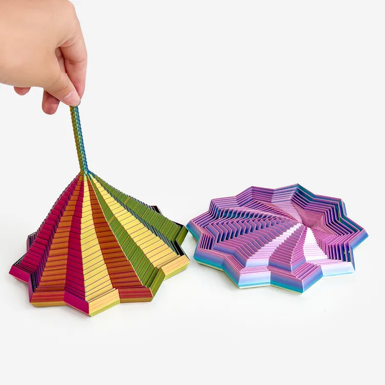 网红热销3D打印立体魔幻分形螺旋塔创意解压玩具带手柄多色玩具