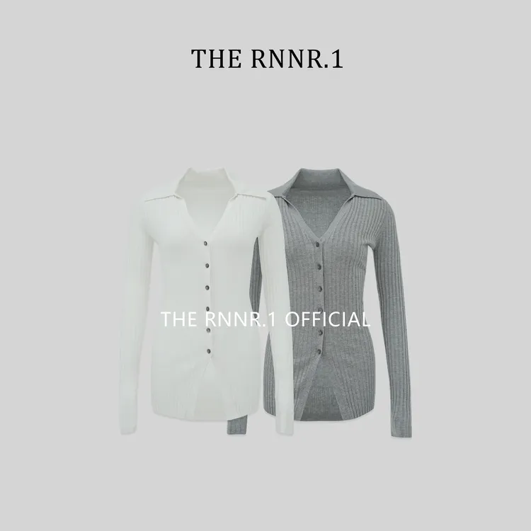 THE RNNR.1必入!!经典显瘦 polo V领长袖上衣