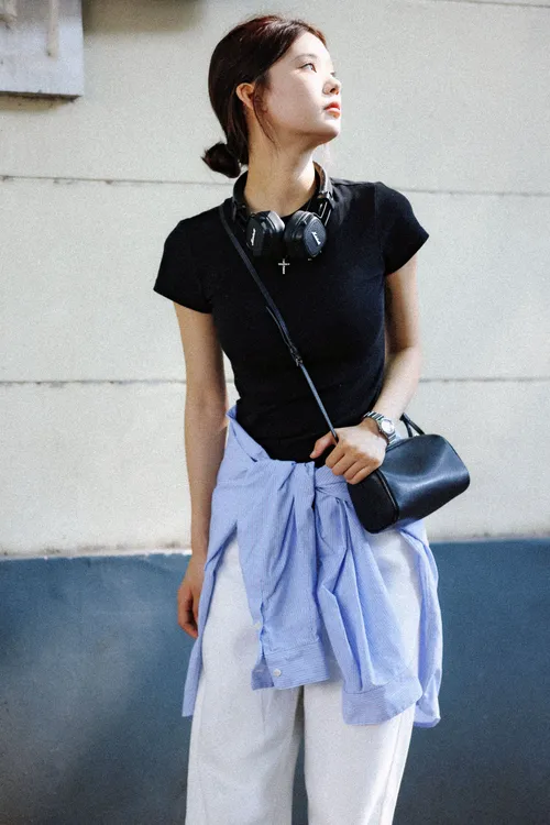 头层小牛皮ROW笔袋包斜挎肩带手提笔筒包轻奢时尚女士优雅小包包