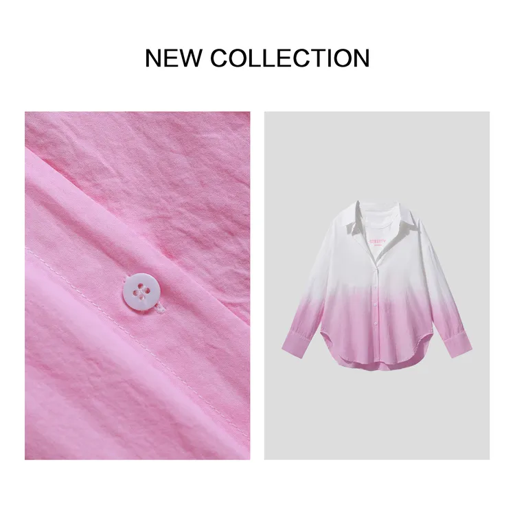 【小橱专享】C1F27005 未来感透明袖设计粉色衬衫-7005
