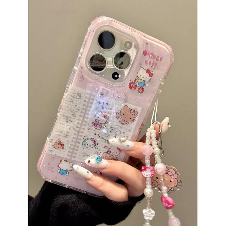 唯美ins回忆风日记本比耶猫咪适用iphone16promax苹果15pro手机壳